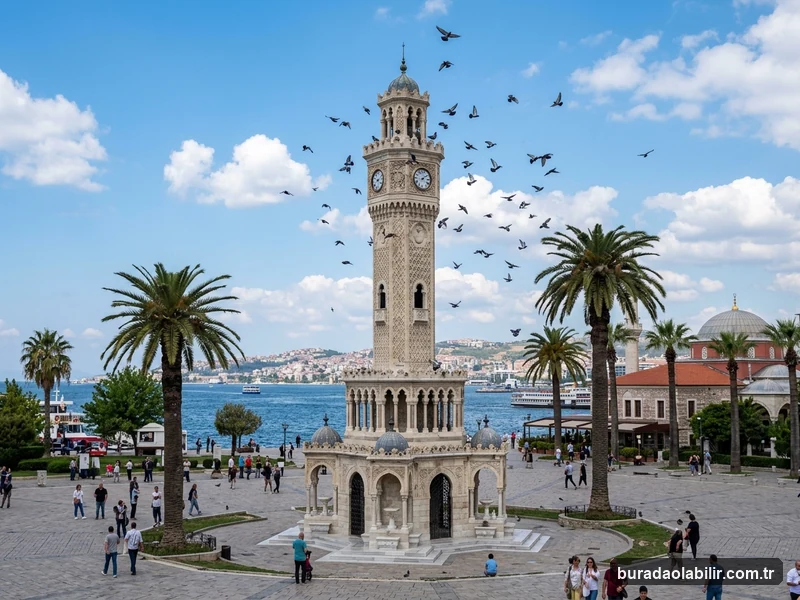 İzmir Tarihi Saat Kulesi Konak Meydanı