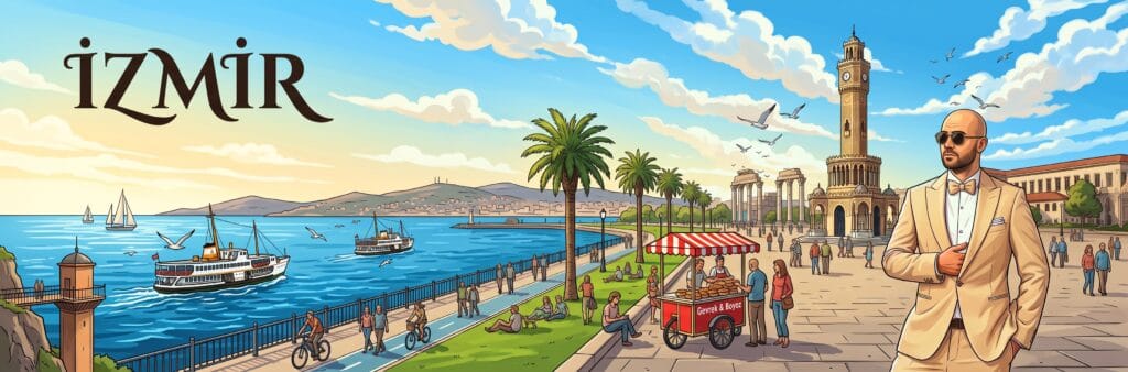 İzmir silüeti üst kapak görseli