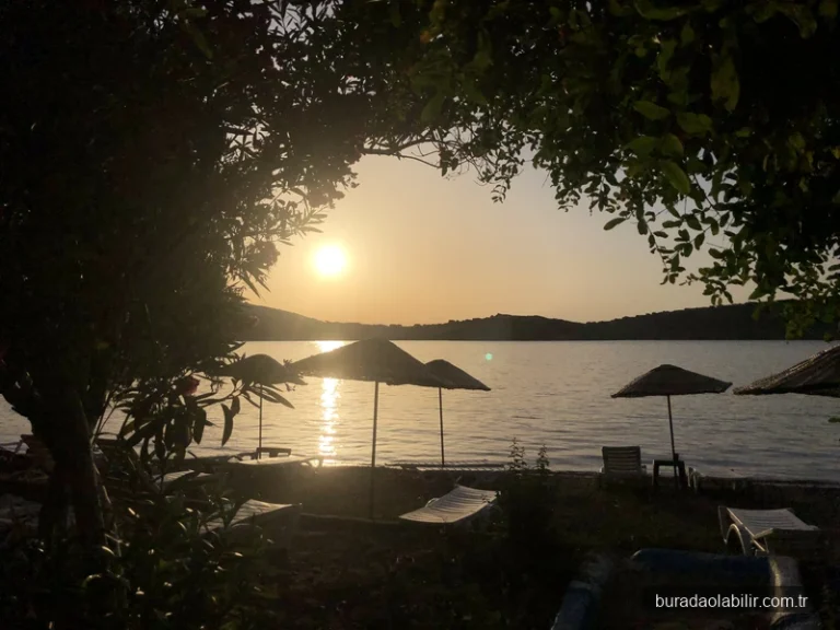Eski Foça Balıkçı Limanı ahşap tekneler ve sahil kordonu manzarası