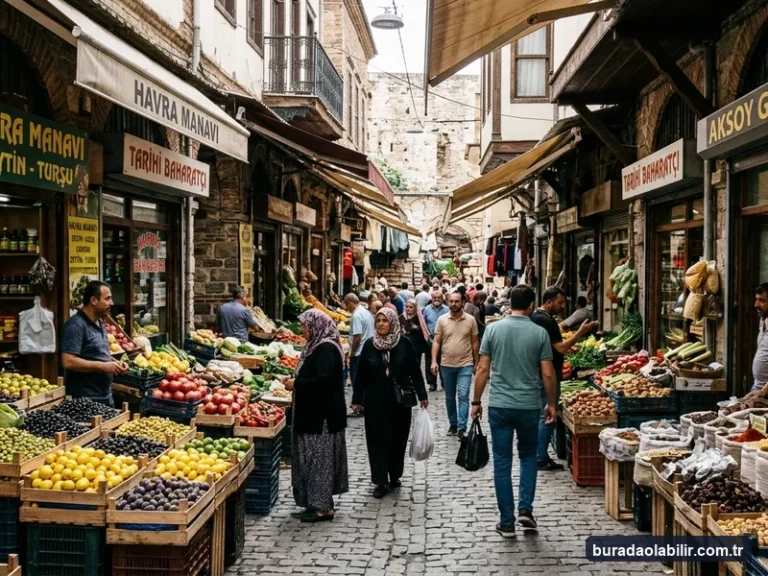 Havra Sokağı Kemeraltı Canlı Baharat ve Zeytin Tezgahları Tarihi Sinagoglar Aksı