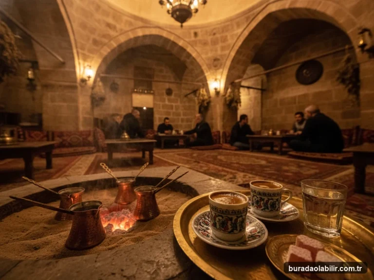 Kızlarağası Hanı közde fincan kahvesi Kemeraltı
