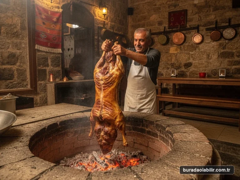 Tire Kuyu Kebapçıları Arastası tuğla kuyu tandır ocağı süt kuzusu kebabı Tire İzmir