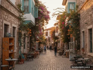 Urla Sanat Sokağı Zafer Caddesi taş konakları